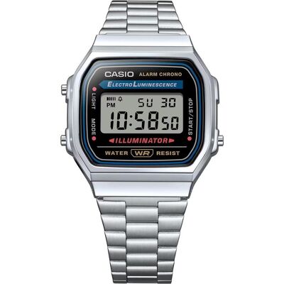 Casio Armbanduhr, Retro Vintage, Grau, Silber, (Digitaluhr, 34 mm) Casio Armbanduhr, Retro Vintage, Grau, Silber, (Digitaluhr, 34 mm)