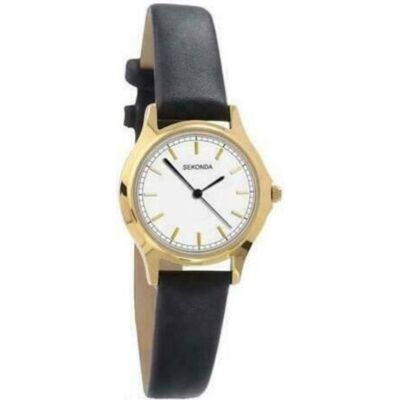 Sekonda, Armbanduhr, Quarz Lederarmbanduhr, Schwarz, (32 mm) Sekonda, Armbanduhr, Quarz Lederarmbanduhr, Schwarz, (32 mm)