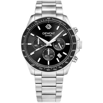 Giewont, Armbanduhr, Zegarek Zegarek Męski Chronograph Sapphire Srebrno Czarny GW3520-B2, Schwarz, Silber, (Chronograph) Giewont, Armbanduhr, Zegarek Zegarek Męski Chronograph Sapphire Srebrno Czarny GW3520-B2, Schwarz, Silber, (Chronograph)