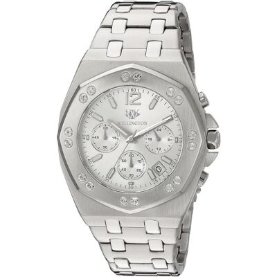 Wellington, Armbanduhr, Analoge XL Herrenuhr mit Datumsfunktion und Quarzuhrwerk, Silber, (Analoguhr, 43 mm) Wellington, Armbanduhr, Analoge XL Herrenuhr mit Datumsfunktion und Quarzuhrwerk, Silber, (Analoguhr, 43 mm)
