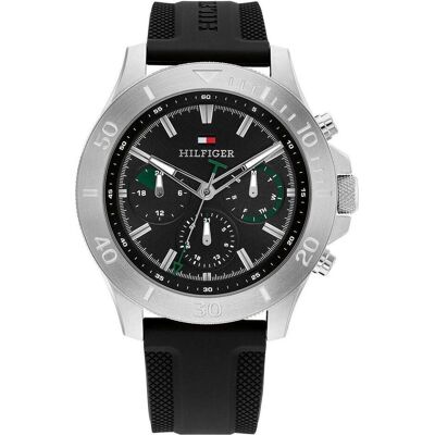 Tommy Hilfiger Armbanduhr, - Bryan 1792111, Silber, Schwarz, (Chronograph, 45 mm) Tommy Hilfiger Armbanduhr, - Bryan 1792111, Silber, Schwarz, (Chronograph, 45 mm)