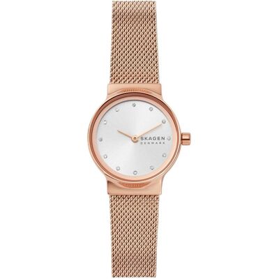 Skagen, Armbanduhr, Freja, Rosa, Weiss, Silber, (Analoguhr, 26 mm) Skagen, Armbanduhr, Freja, Rosa, Weiss, Silber, (Analoguhr, 26 mm)