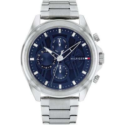 Tommy Hilfiger Armbanduhr, - Jax 1710656, Blau, Silber, (Analoguhr, Chronograph, 48 mm) Tommy Hilfiger Armbanduhr, - Jax 1710656, Blau, Silber, (Analoguhr, Chronograph, 48 mm)