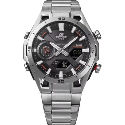 Casio Armbanduhr, ECB-2300D-1AEF, Silber, Schwarz, (Chronograph, 48 mm) Casio Armbanduhr, ECB-2300D-1AEF, Silber, Schwarz, (Chronograph, 48 mm)