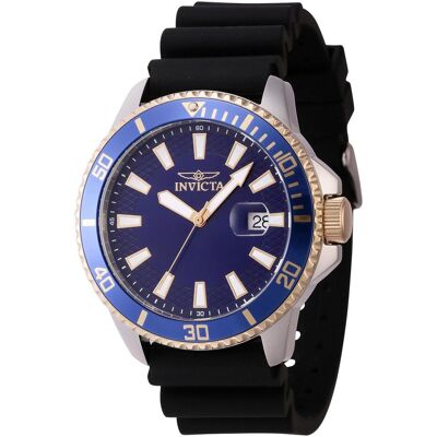Invicta, Armbanduhr, Pro Diver - 46133, Schwarz, Grau, Silber, Blau, (Analoguhr, 45 mm) Invicta, Armbanduhr, Pro Diver - 46133, Schwarz, Grau, Silber, Blau, (Analoguhr, 45 mm)