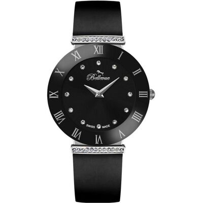 Bellevue Literary Press, Armbanduhr, Ladies' Watch Bellevue E.126 (Ø 26 mm), Schwarz, Grau, (Analoguhr, 26 mm) Bellevue Literary Press, Armbanduhr, Ladies' Watch Bellevue E.126 (Ø 26 mm), Schwarz, Grau, (Analoguhr, 26 mm)