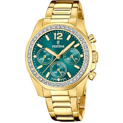 Festina, Armbanduhr, F20639/4 Boyfriend Collection, Mehrfarbig, Rosa, Gold, (Chronograph, 38.10 mm) Festina, Armbanduhr, F20639/4 Boyfriend Collection, Mehrfarbig, Rosa, Gold, (Chronograph, 38.10 mm)
