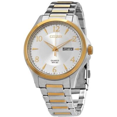 Citizen Armbanduhr, Orologio Due Toni Quadrante Argento Quarzo, Silber, (41 mm) Citizen Armbanduhr, Orologio Due Toni Quadrante Argento Quarzo, Silber, (41 mm)