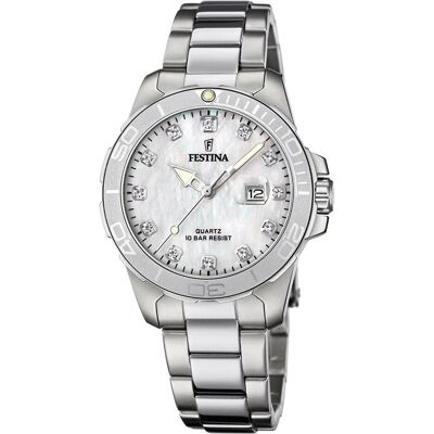Festina, Armbanduhr, Boyfriend, Silber, (Analoguhr, 39 mm) Festina, Armbanduhr, Boyfriend, Silber, (Analoguhr, 39 mm)