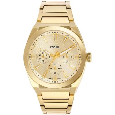 Fossil, Armbanduhr, EVERETT Heren Horloge 44 mm - Goudkleurig, Gold, (Chronograph, 44 mm) Fossil, Armbanduhr, EVERETT Heren Horloge 44 mm - Goudkleurig, Gold, (Chronograph, 44 mm)