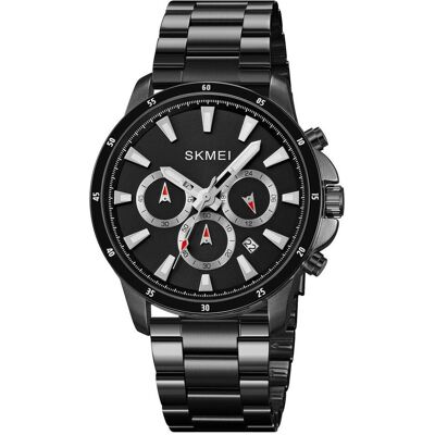 Skmei, Armbanduhr, 2295BK Herrenuhr + BOX, Silber, Schwarz, (Analoguhr, Chronograph, 43.50 mm) Skmei, Armbanduhr, 2295BK Herrenuhr + BOX, Silber, Schwarz, (Analoguhr, Chronograph, 43.50 mm)