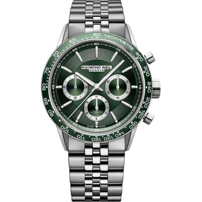 Raymond Weil, Armbanduhr, Orologio Automatico, Silber, (Chronograph, 43.50 mm) Raymond Weil, Armbanduhr, Orologio Automatico, Silber, (Chronograph, 43.50 mm)