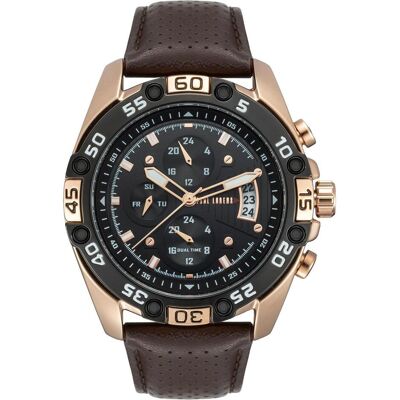 Paul Lorens, Armbanduhr, Herrenuhr PL8754A5-1B1 + BOX, Kupfer, Schwarz, (Chronograph, 46 mm) Paul Lorens, Armbanduhr, Herrenuhr PL8754A5-1B1 + BOX, Kupfer, Schwarz, (Chronograph, 46 mm)