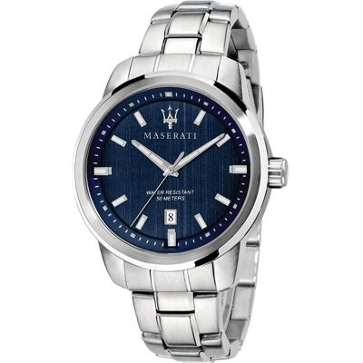 Maserati, Armbanduhr, Successo, Silber, Türkis, (Analoguhr, 44 mm) Maserati, Armbanduhr, Successo, Silber, Türkis, (Analoguhr, 44 mm)