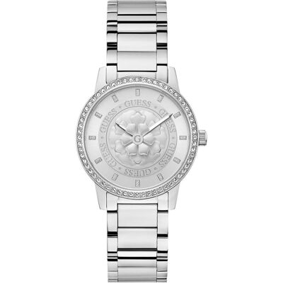 Guess Armbanduhr, GW0747L1 Petal, Silber, (36 mm) Guess Armbanduhr, GW0747L1 Petal, Silber, (36 mm)