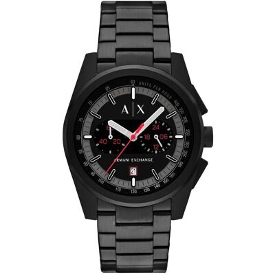 Giorgio Armani Exchange, Armbanduhr, Chronograph, Schwarz, (Analoguhr, Chronograph, 42 mm) Giorgio Armani Exchange, Armbanduhr, Chronograph, Schwarz, (Analoguhr, Chronograph, 42 mm)