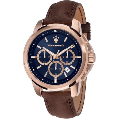 Maserati, Armbanduhr, Orologio Analogico Cronografo, Braun, (Analoguhr, Chronograph, 44 mm) Maserati, Armbanduhr, Orologio Analogico Cronografo, Braun, (Analoguhr, Chronograph, 44 mm)