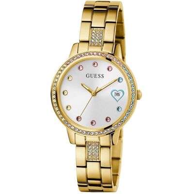 Guess Armbanduhr, Three of Hearts, Gold, (Analoguhr, 34 mm) Guess Armbanduhr, Three of Hearts, Gold, (Analoguhr, 34 mm)