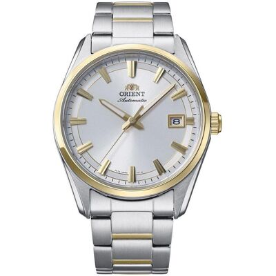 Orient, Armbanduhr, Contemporary Stretto Date, Silber, Gold, (Analoguhr, 38 mm) Orient, Armbanduhr, Contemporary Stretto Date, Silber, Gold, (Analoguhr, 38 mm)