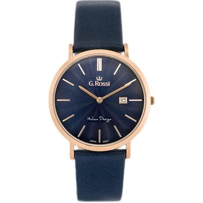 Gino Rossi, Armbanduhr, WATCH MEN'S WATCH - 10853A - SLIM (zg184h) + universal BOX, Blau, (40 mm) Gino Rossi, Armbanduhr, WATCH MEN'S WATCH - 10853A - SLIM (zg184h) + universal BOX, Blau, (40 mm)