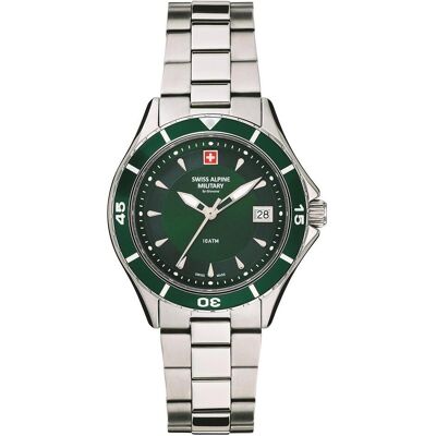 Swiss Alpine Military, Armbanduhr, 7740.1134 Damen 36mm 10ATM, Silber, (Analoguhr, 36 mm) Swiss Alpine Military, Armbanduhr, 7740.1134 Damen 36mm 10ATM, Silber, (Analoguhr, 36 mm)