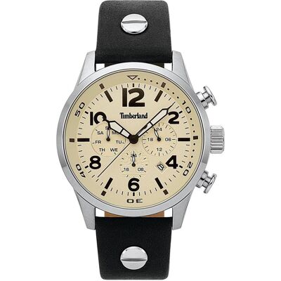 Timberland Armbanduhr, Jenness TBL.15376JS/07 Herrenuhr Dualtimer, Gold, Schwarz, Braun, Grau, Silber, (44 mm) Timberland Armbanduhr, Jenness TBL.15376JS/07 Herrenuhr Dualtimer, Gold, Schwarz, Braun, Grau, Silber, (44 mm)