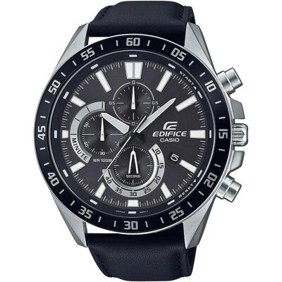 Casio Armbanduhr, Edifice, Schwarz, Silber, (Chronograph, 50 mm) Casio Armbanduhr, Edifice, Schwarz, Silber, (Chronograph, 50 mm)