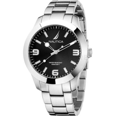 Nautica, Armbanduhr, Orologio Analogico Colore Argento Set, Silber, (Analoguhr, 42 mm) Nautica, Armbanduhr, Orologio Analogico Colore Argento Set, Silber, (Analoguhr, 42 mm)