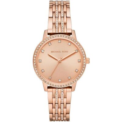 Michael Kors, Armbanduhr, Roségoldfarbenes Damenarmbanduhr mit Mineralglas und Quarzwerk, Gold, (Analoguhr, 36 mm) Michael Kors, Armbanduhr, Roségoldfarbenes Damenarmbanduhr mit Mineralglas und Quarzwerk, Gold, (Analoguhr, 36 mm)