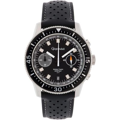 Gigandet, Armbanduhr, Analoge Retro-Chronographuhr mit Tachymeter und Lederarmband, Schwarz, (Analoguhr, Chronograph) Gigandet, Armbanduhr, Analoge Retro-Chronographuhr mit Tachymeter und Lederarmband, Schwarz, (Analoguhr, Chronograph)