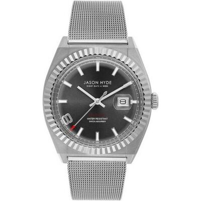 Jason Hyde, Armbanduhr, Herrenuhr JH30004 (Ø 40 mm), Silber, Grau, (Analoguhr, 40 mm) Jason Hyde, Armbanduhr, Herrenuhr JH30004 (Ø 40 mm), Silber, Grau, (Analoguhr, 40 mm)