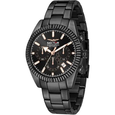 Sector, Armbanduhr, Limited Edition Chronograph Quarzwerk mit Armband, Schwarz, (Chronograph, 41 mm) Sector, Armbanduhr, Limited Edition Chronograph Quarzwerk mit Armband, Schwarz, (Chronograph, 41 mm)