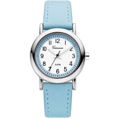 Garonne, Armbanduhr, KV28Q467, Blau, Weiss, Silber, (27 mm) Garonne, Armbanduhr, KV28Q467, Blau, Weiss, Silber, (27 mm)