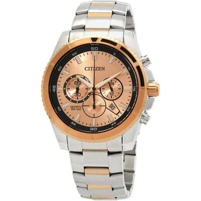 Citizen Armbanduhr, Cronografo al Quarzo Quadrante Oro Rosa, Gold, (Chronograph, 46.40 mm) Citizen Armbanduhr, Cronografo al Quarzo Quadrante Oro Rosa, Gold, (Chronograph, 46.40 mm)