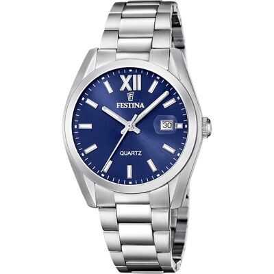 Festina, Armbanduhr, F20707/7, Blau, Silber, (Analoguhr, 40 mm) Festina, Armbanduhr, F20707/7, Blau, Silber, (Analoguhr, 40 mm)