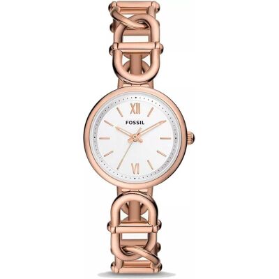 Fossil, Armbanduhr, Carlie Sigture Chain, Rosa, (Analoguhr, 30 mm) Fossil, Armbanduhr, Carlie Sigture Chain, Rosa, (Analoguhr, 30 mm)