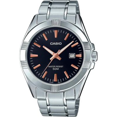 Casio Armbanduhr, Mod. DAY DATE, Schwarz, Silber, (Analoguhr, 43.50 mm) Casio Armbanduhr, Mod. DAY DATE, Schwarz, Silber, (Analoguhr, 43.50 mm)