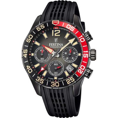 Festina, Armbanduhr, Chronograph Sport, Schwarz, (Chronograph, 44 mm) Festina, Armbanduhr, Chronograph Sport, Schwarz, (Chronograph, 44 mm)