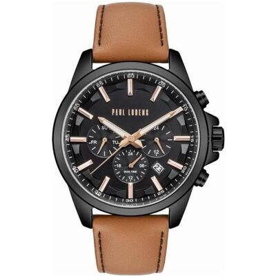 Paul Lorens, Armbanduhr, Zegarek Zegarek męski MAKALU PL20010A-1B3, Schwarz, Braun, Kupfer, (Analoguhr, Chronograph, 44 mm) Paul Lorens, Armbanduhr, Zegarek Zegarek męski MAKALU PL20010A-1B3, Schwarz, Braun, Kupfer, (Analoguhr, Chronograph, 44 mm)