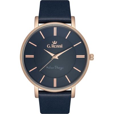 Gino Rossi, Armbanduhr, G. ROSSI - 10401A (zg190e) + BOX, Rosa, Kupfer, Blau, (Analoguhr, 42 mm) Gino Rossi, Armbanduhr, G. ROSSI - 10401A (zg190e) + BOX, Rosa, Kupfer, Blau, (Analoguhr, 42 mm)