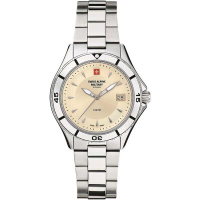 Swiss Alpine Military, Armbanduhr, 7740.1138 Damen 36mm 10ATM, Silber, (Analoguhr, 36 mm) Swiss Alpine Military, Armbanduhr, 7740.1138 Damen 36mm 10ATM, Silber, (Analoguhr, 36 mm)