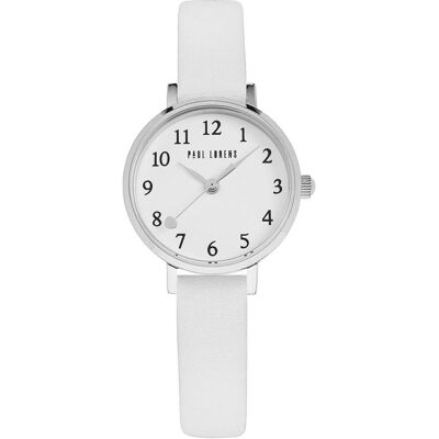 Paul Lorens, Armbanduhr, Kinderuhr PL14641A-3C1 + BOX, Weiss, Silber, (Analoguhr, 26 mm) Paul Lorens, Armbanduhr, Kinderuhr PL14641A-3C1 + BOX, Weiss, Silber, (Analoguhr, 26 mm)