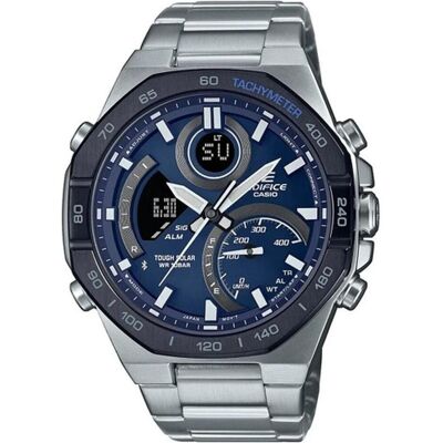 Casio Armbanduhr, Ecb-950db-2aef, Silber, Blau, (Chronograph, 51.20 mm) Casio Armbanduhr, Ecb-950db-2aef, Silber, Blau, (Chronograph, 51.20 mm)