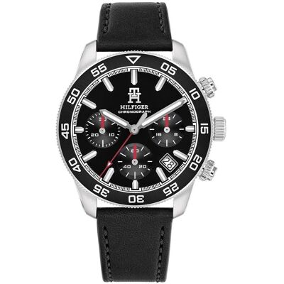Tommy Hilfiger Armbanduhr, - TH85 Chronograph 1792162, Schwarz, Silber, Grau, (Chronograph, 41 mm) Tommy Hilfiger Armbanduhr, - TH85 Chronograph 1792162, Schwarz, Silber, Grau, (Chronograph, 41 mm)