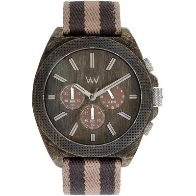 Wewood, Armbanduhr, Phoenix Chrono - Wenge Earth, Grau, Braun, (Analoguhr, Chronograph, 46 mm) Wewood, Armbanduhr, Phoenix Chrono - Wenge Earth, Grau, Braun, (Analoguhr, Chronograph, 46 mm)