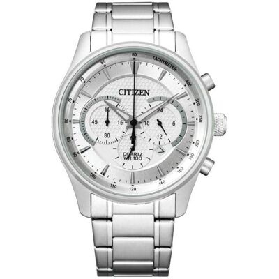 Citizen Armbanduhr, Orologio Cronografo al Quarzo Quadrante Argento, Silber, (Chronograph, 42 mm) Citizen Armbanduhr, Orologio Cronografo al Quarzo Quadrante Argento, Silber, (Chronograph, 42 mm)