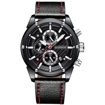 Giewont, Armbanduhr, Zegarek Zegarek Męski Chronograph Sapphire Czarny GW8810-A1, Schwarz, Silber, (Chronograph, 45 mm) Giewont, Armbanduhr, Zegarek Zegarek Męski Chronograph Sapphire Czarny GW8810-A1, Schwarz, Silber, (Chronograph, 45 mm)