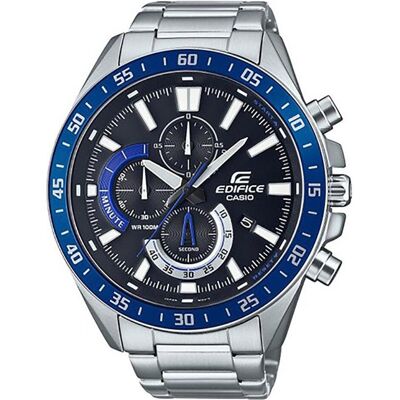 Casio Armbanduhr, Edifice, Silber, (Analoguhr, Chronograph, 50 mm) Casio Armbanduhr, Edifice, Silber, (Analoguhr, Chronograph, 50 mm)
