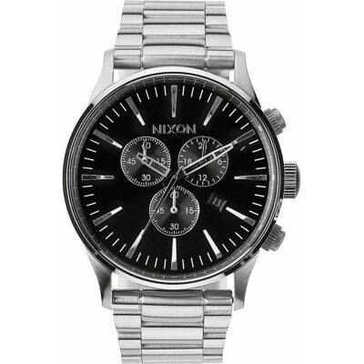 Nixon, Armbanduhr, The Sentry Chrono, Silber, (Analoguhr, Chronograph, 42 mm) Nixon, Armbanduhr, The Sentry Chrono, Silber, (Analoguhr, Chronograph, 42 mm)