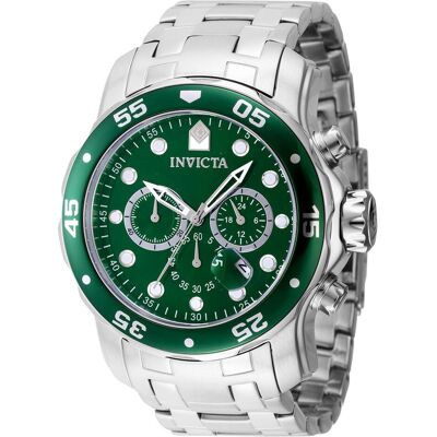 Invicta, Armbanduhr, Pro Diver - 47559, Grün, Grau, Silber, (Chronograph, 48 mm) Invicta, Armbanduhr, Pro Diver - 47559, Grün, Grau, Silber, (Chronograph, 48 mm)